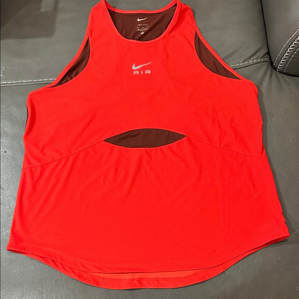 Nike Air Bright Red and Brown Tank Top size XL